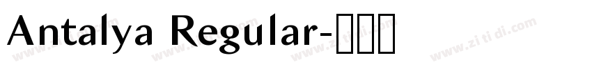 Antalya Regular字体转换